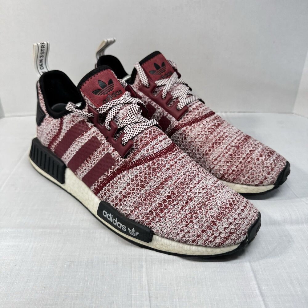 Adidas NMD R1 PrimeKnit Burgundy Men's 11 Sneakers D97230 Running Shoes Comfort